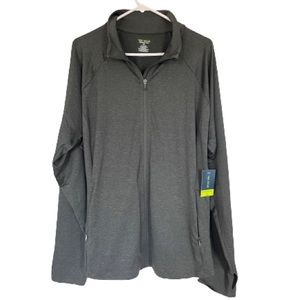 NWT TEK GEAR ESTA OLIVE GREEN RUCHED WORKOUT JACKET SIZE 2X